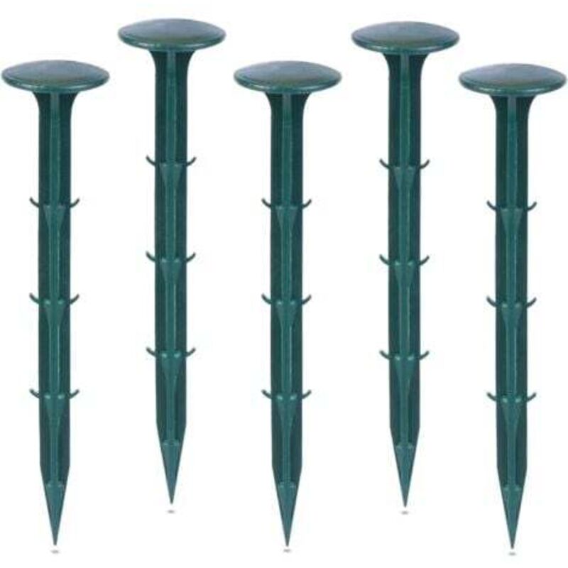 Plastique Piquets de Fixation de Jardin,pour Jardin pour la Fixation des Tissus Anti Mauvaises Herbes Protection Contre Les uv (100 pièces, Vert)