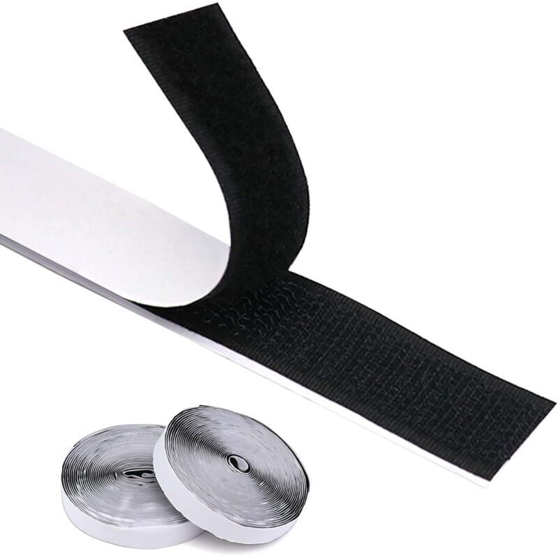 scratch autocollant double face, adhésif puissant, 20 mm x 8 m, bande velcro autocollant, pour cadres photo, tapis, moustiquaires,Bande
