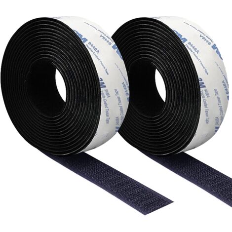 Bande Velcro Autocollante Industrielle Ultra Résistante - 5,1 Cm De Large X 5,5 M, Blanc, Pour Surfaces Lisses
