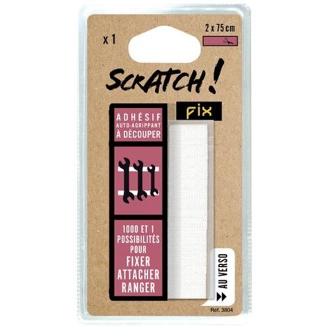 SCRATCH FIX - Bande adhésive scratch blanche 2 x750mm