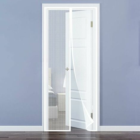 Screen Door, Magnetic Mosquito Net Ultra Fine Mesh Magnets Automatic Closing for Hallways Patio Doors Anti Mosquito Curtain Bugs No Drilling 100 x 210cm