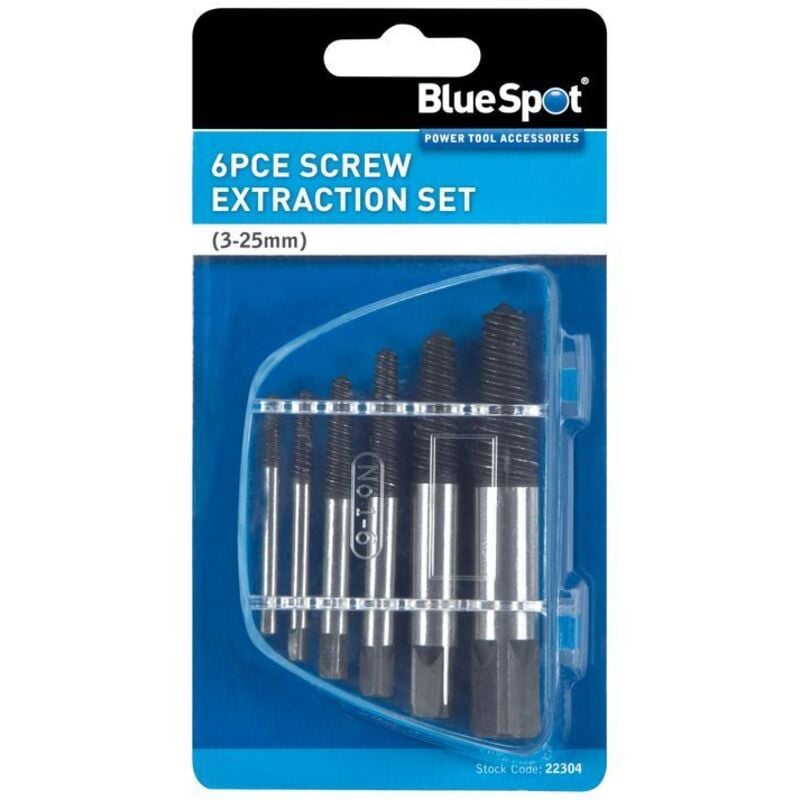 BlueSpot Tools Screw Extractor Set, 6 Piece B/S22304