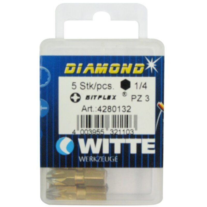 Screwdriver Bits - Witte - PZ 3 Diamond Flex - 25 mm - 5 units