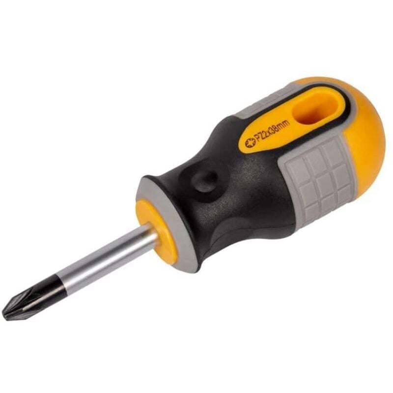 Stubby Screwdriver Pozidriv Tip PZ2 x 38mm - Roughneck
