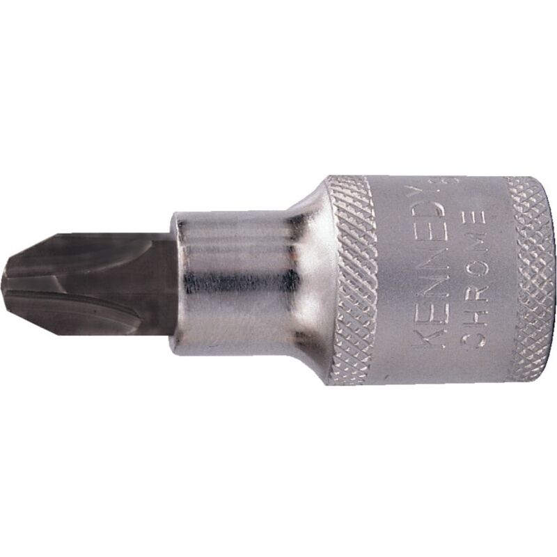 No.3X55mm Phillips Screwdriver Socket Bit 1/2' Square Drive - Kennedy