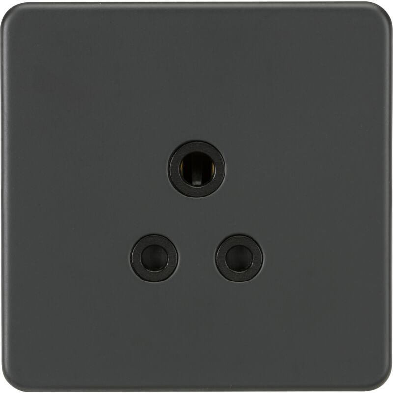 Knightsbridge - Screwless 5A Unswitched Socket - Anthracite 230V IP20