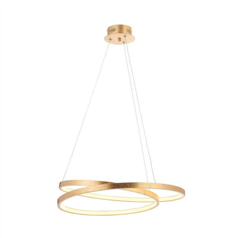 Endon Scribble - LED 1 Light Pendant Gold Leaf, Frosted Acrylic