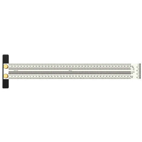 Scribe per lavorazione del legno righello tipo T con foro righello per perforazione strumento di misurazione per DIY strumento di misurazione (400 mm, tipo T)