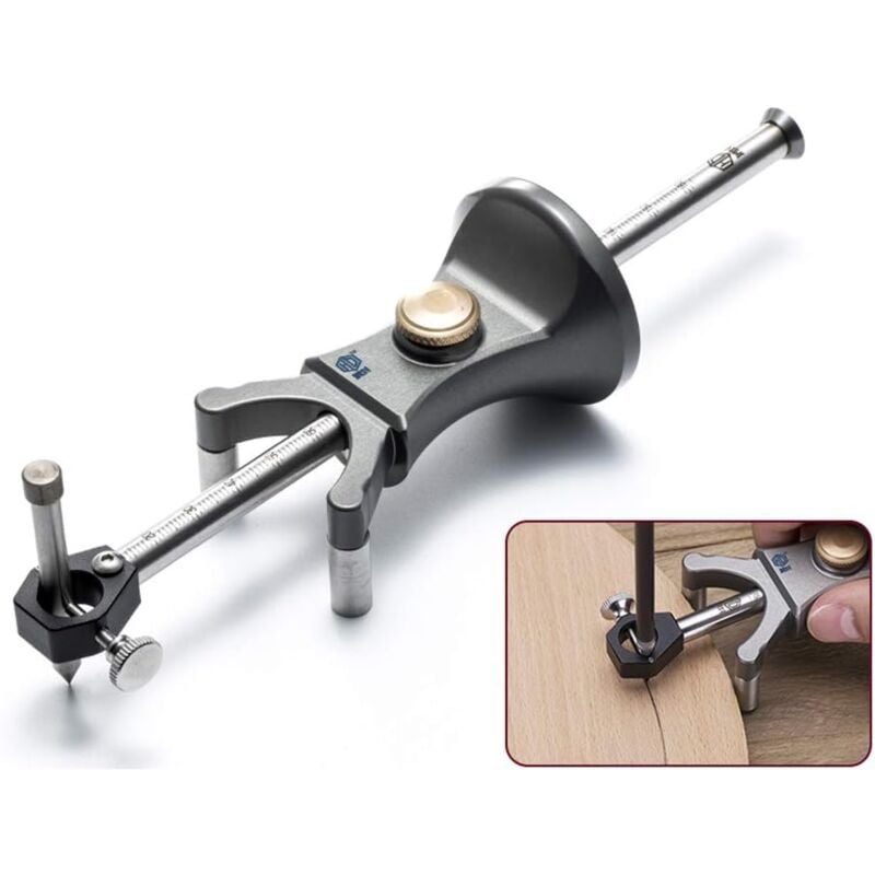 Osqi - Scriber bricolage outils de scribe à double usage en bois lignes et arcs de dessin multifonctionnels
