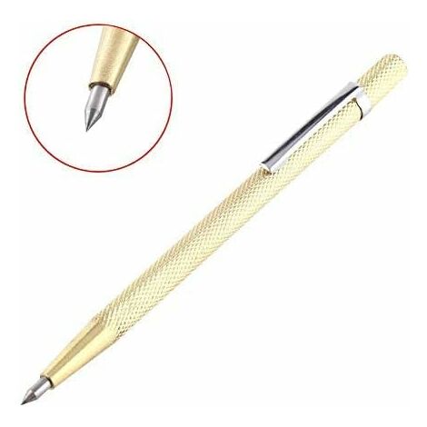 Scriber Pen Gravierstift für Glas/Keramik/Metallblech Scriber für Glas/Keramik/Metallblech 2 Stück, BR-Life(Gold)