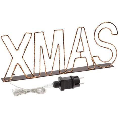 Scritta luminosa led olor rame, bianco caldo per decorazioni -Natale