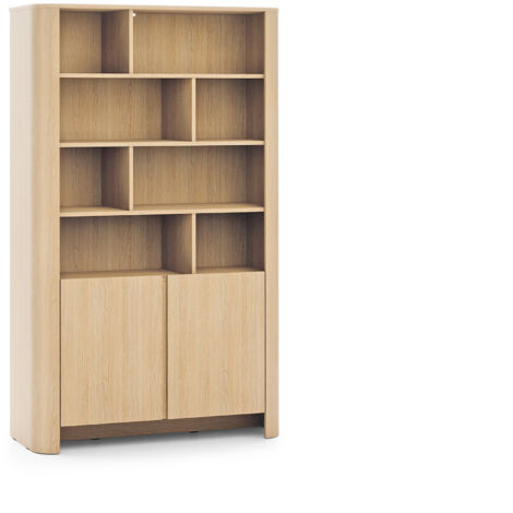 Scrivania: 2 cassetti, Bianco Opaco / Nero Lucido, 135 x 77 x 50 cm