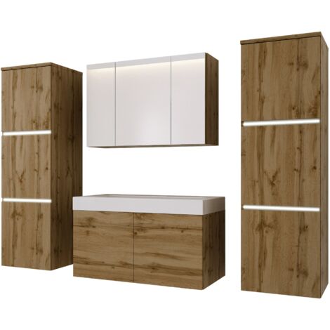 Scrivania : 6 cassetti su entrambi i lati, Rovere Sonoma, A: 77 cm, 77 x 135 x 52 cm