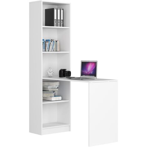 Scrivania AKORD SMART con libreria Bianco 125 cm 125x50x180 cm