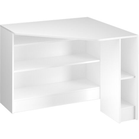 Scrivania angolare Alvaro, Bianco, 94 x 94 cm, Vicco