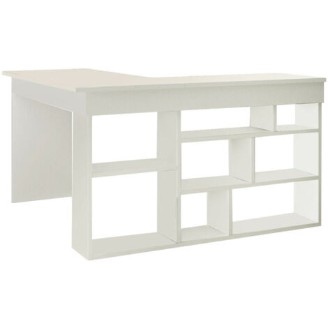 Scrivania angolare con scomparti Bianco - LILEUL