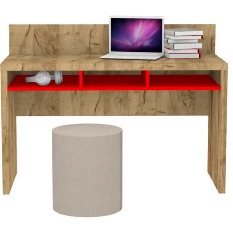 Scrivania angolo studio design moderno - L'angolo studio perfetto per la tua casa - Quercia e Rosso