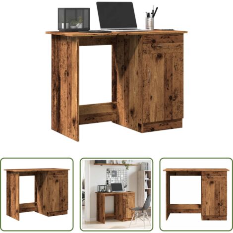 Scrivania antica -  Scrivania Legno Antico 100x50x76 cm in Legno Multistrato