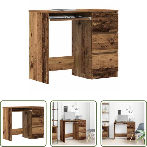 Scrivania antica -  Scrivania Legno Antico 90x45x76 cm in Legno Multistrato