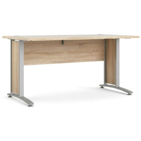 Scrivania Ascorbato, Materiale Struttura in Legno Nobilitato, Colore Struttura Grigio, 80x150x74.5h cm Marrone