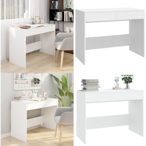 Scrivania Bianca 101x50x76,5 cm in Truciolato - Scrivania casa - Scrivania ufficio