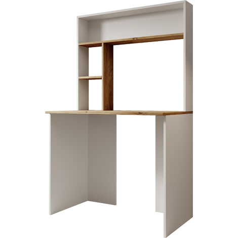 Scrivania – Bianco e Pino atlantico Finitura Opaca – 90 x 149 x 51,6 cm – PIXEL - Blanco/PinoAtlantico