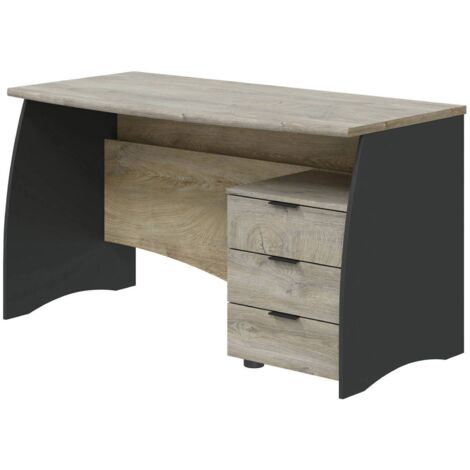 SCRIVANIA CM136 ROVERE ALASKA E ANTRACITE