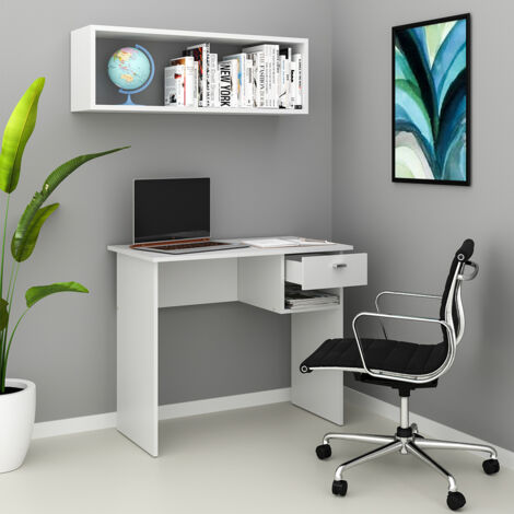 Scrivania Colin, Bianco, 90 x 50 cm, Vicco