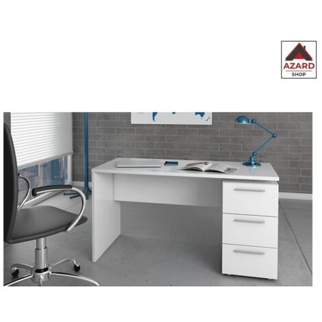 Scrivania con 3 cassetti STYLUS - 138x60xh74 cm - bianco