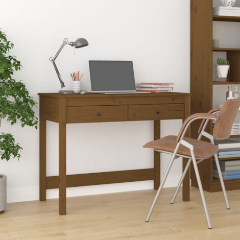 EASYCOMFORT Scrivania per computer con Mensola Porta Tastiera, Ripiano e  Cassetto in Tessuto, in Legno, 100x40x86.6cm, Bianco