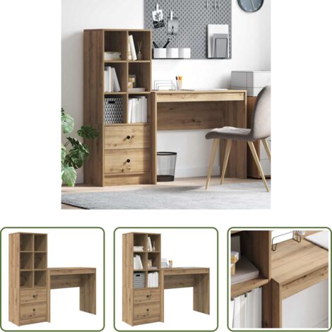 Scrivania con cassetti -  Scrivania con cassetto 2 pcs Rovere artigianale