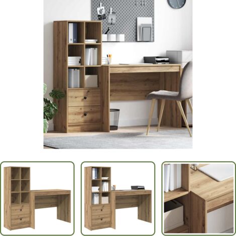 Scrivania con cassetti -  Scrivania con cassetto 2 pcs Rovere artigianale