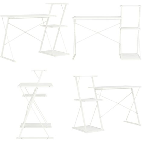 Scrivania con Ripiano Bianca 116x50x93 cm - Scrivania moderna - Scrivania da ufficio