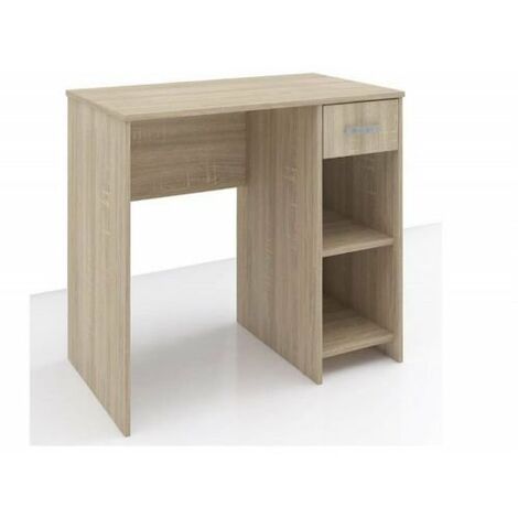 SCRIVANIA DA LAVORO UFFICIO 1 CASSETTO PC CM 90X75X50 ROVERE (60071)