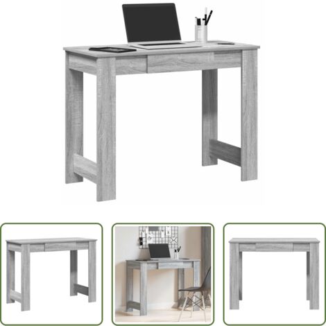 Scrivania da studio -  Scrivania Grigio Sonoma 100x45x75 cm in Legno Multistrato