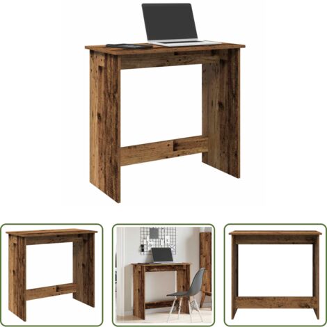 Scrivania da studio -  Scrivania Legno Antico 80x40x75 cm in Truciolato