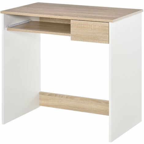 Scrivania da Ufficio 80x45x75 cm in Truciolare Bianco Rovere