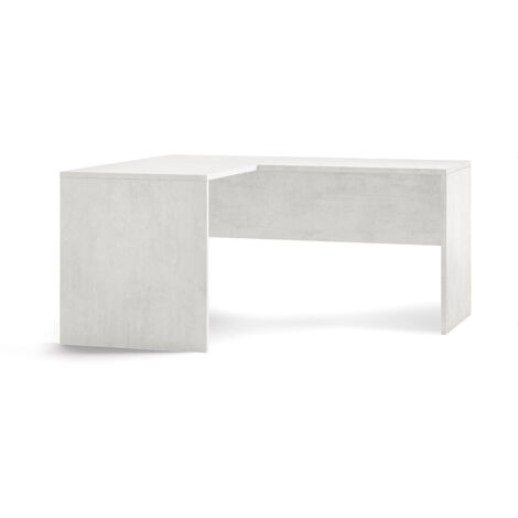 Scrivania da Ufficio Angolare Sinistra 160x76x150 cm Ossido Bianco