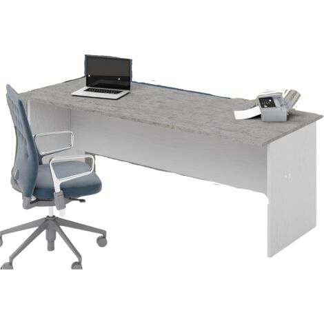 Scrivania da ufficio colore Cemento H74x200x80cm