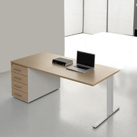 Scrivania da ufficio Globe Start Up - Noce francese, 140x80 140x80