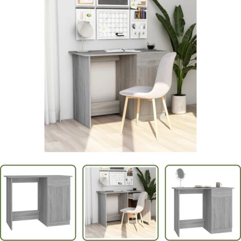 Scrivania da ufficio -  Scrivania Grigio Sonoma 100x50x76 cm in Legno Multistrato