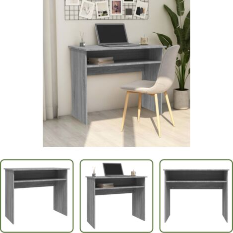 Scrivania da ufficio -  Scrivania Grigio Sonoma 90x50x74 cm in Legno Multistrato