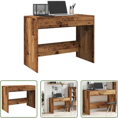 Scrivania da ufficio -  Scrivania Legno Antico 101x50x76,5 cm in Legno Multistrato