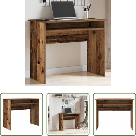 Scrivania da ufficio -  Scrivania Legno Antico 90x50x74 cm in Legno Multistrato