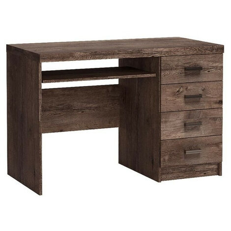 Scrivania da ufficio Serfeno 114, Cenere scuro, Con ripiano da tastiera, Con cassetti, Il numero di porte: 0, Numero di cassetti: 0, 82x120x60cm