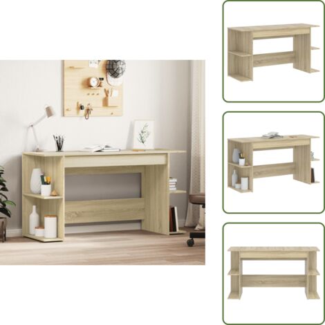 Scrivania decorativa - vidaXL Scrivania Rovere Sonoma 140x50x75 cm in Legno Multistrato - Scrivania per ufficio