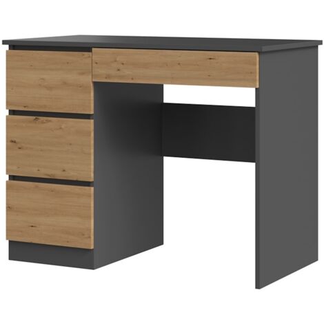 Scrivania destra con 4 cassetti, 51 cm, x 98 cm, x 76 cm, Argilla