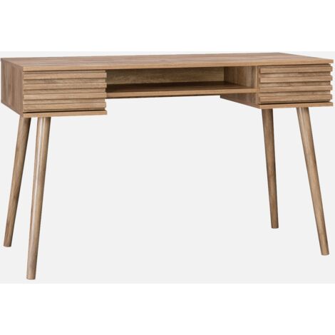 Scrivania effetto legno 2 cassetti