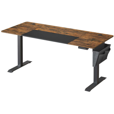 Scrivania elettrica sit-stand 70 x 160 cm tavolo regolabile in altezza con funzione memory 4 posizioni di altezza tasca portaoggetti struttura in acciaio piano spesso 120004551