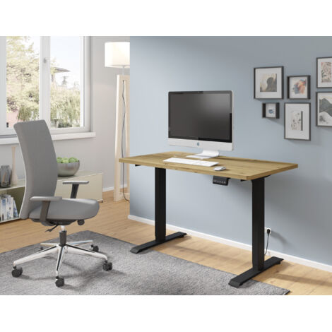 Scrivania Ergo marrone e nero 73-120cm